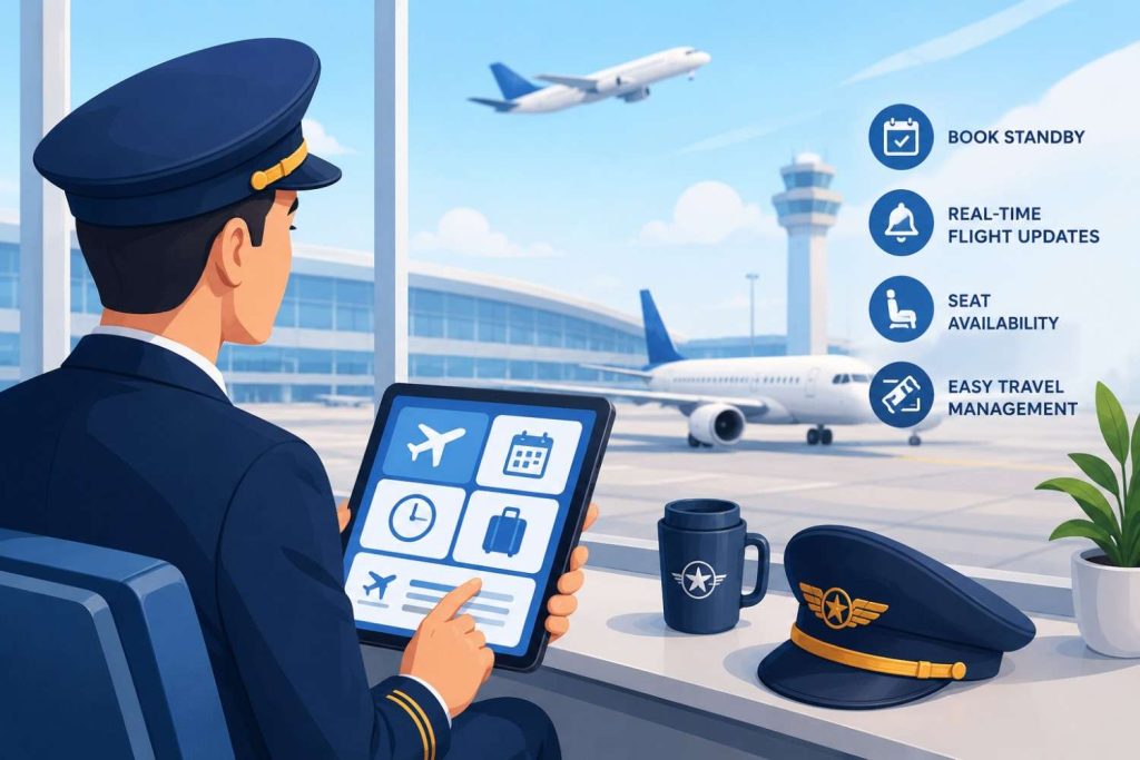 airline crew travel app